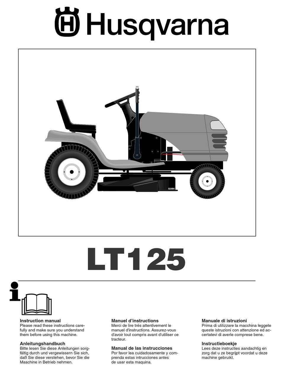 HUSQVARNA LT125 INSTRUCTION MANUAL Pdf Download ManualsLib