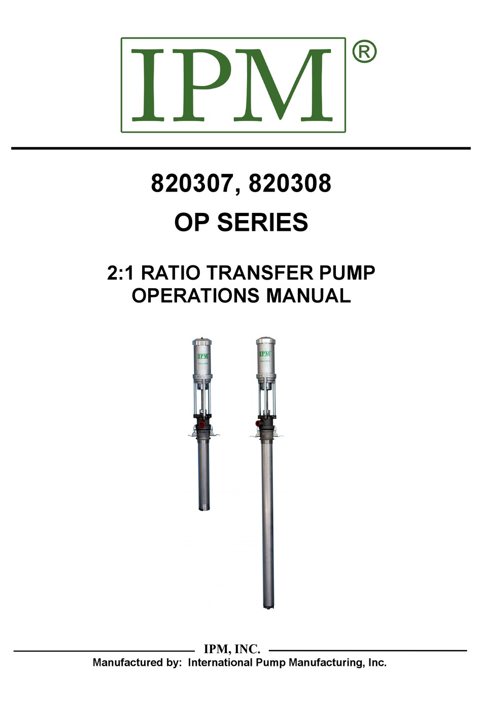 IPM OP SERIES OPERATION MANUAL Pdf Download ManualsLib