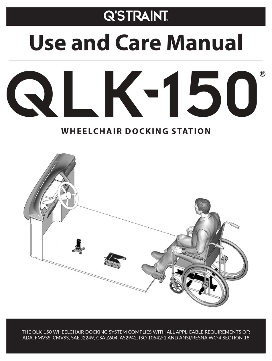 Q'STRAINT QLK150 USE AND CARE MANUAL Pdf Download ManualsLib