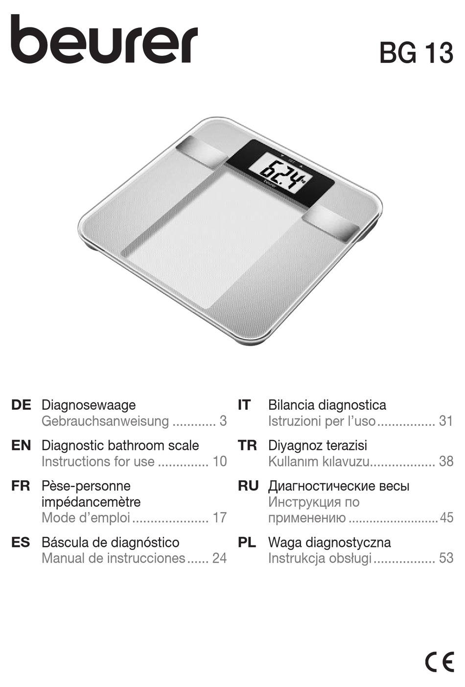 BEURER BG 13 INSTRUCTIONS FOR USE MANUAL Pdf Download ManualsLib