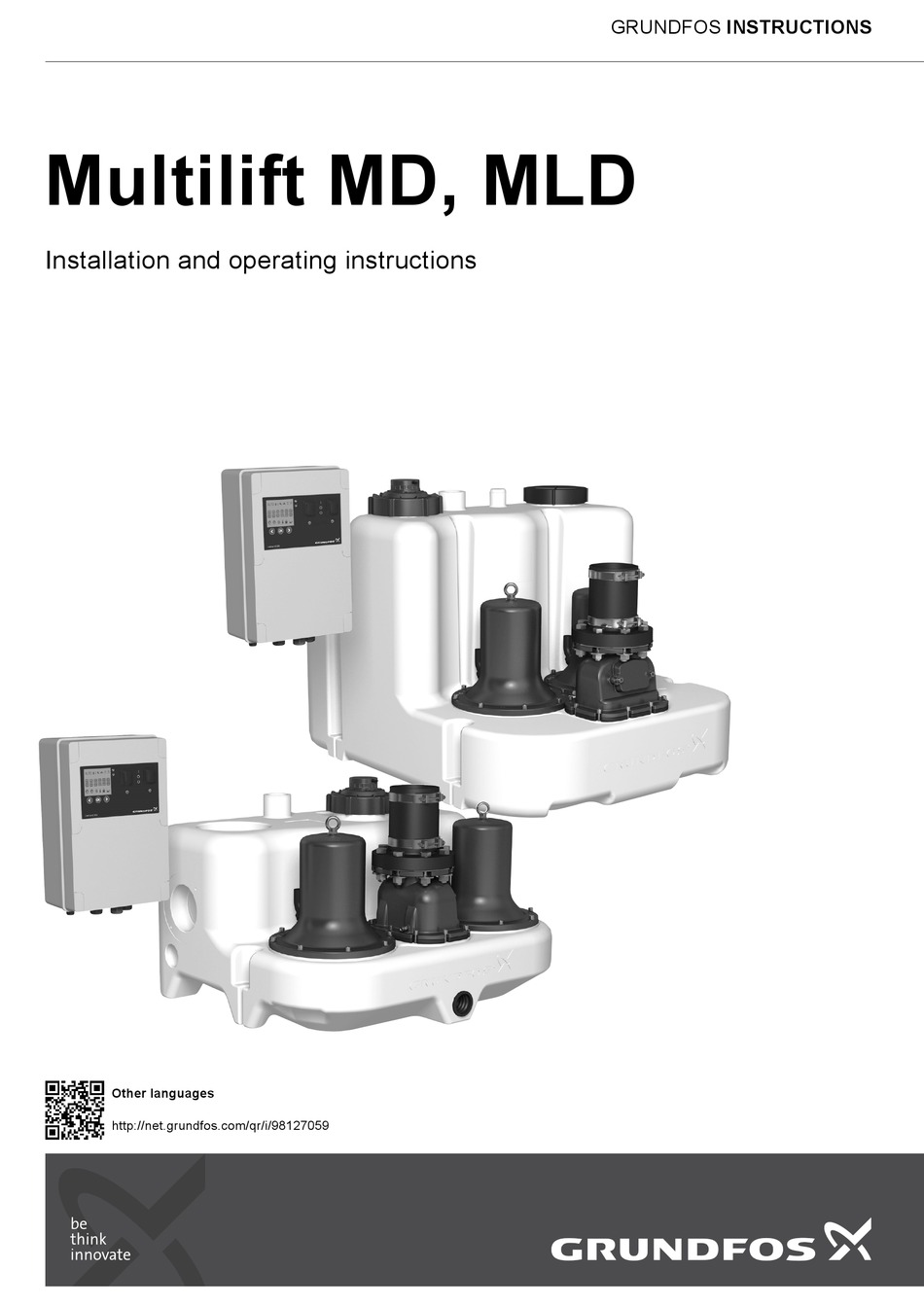 GRUNDFOS MULTILIFT MD INSTALLATION AND OPERATING INSTRUCTIONS MANUAL ...