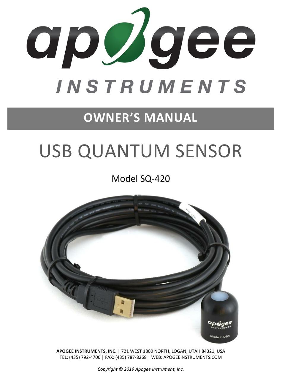 Apogee SQ-420 Smart USB Quantum Sensor 