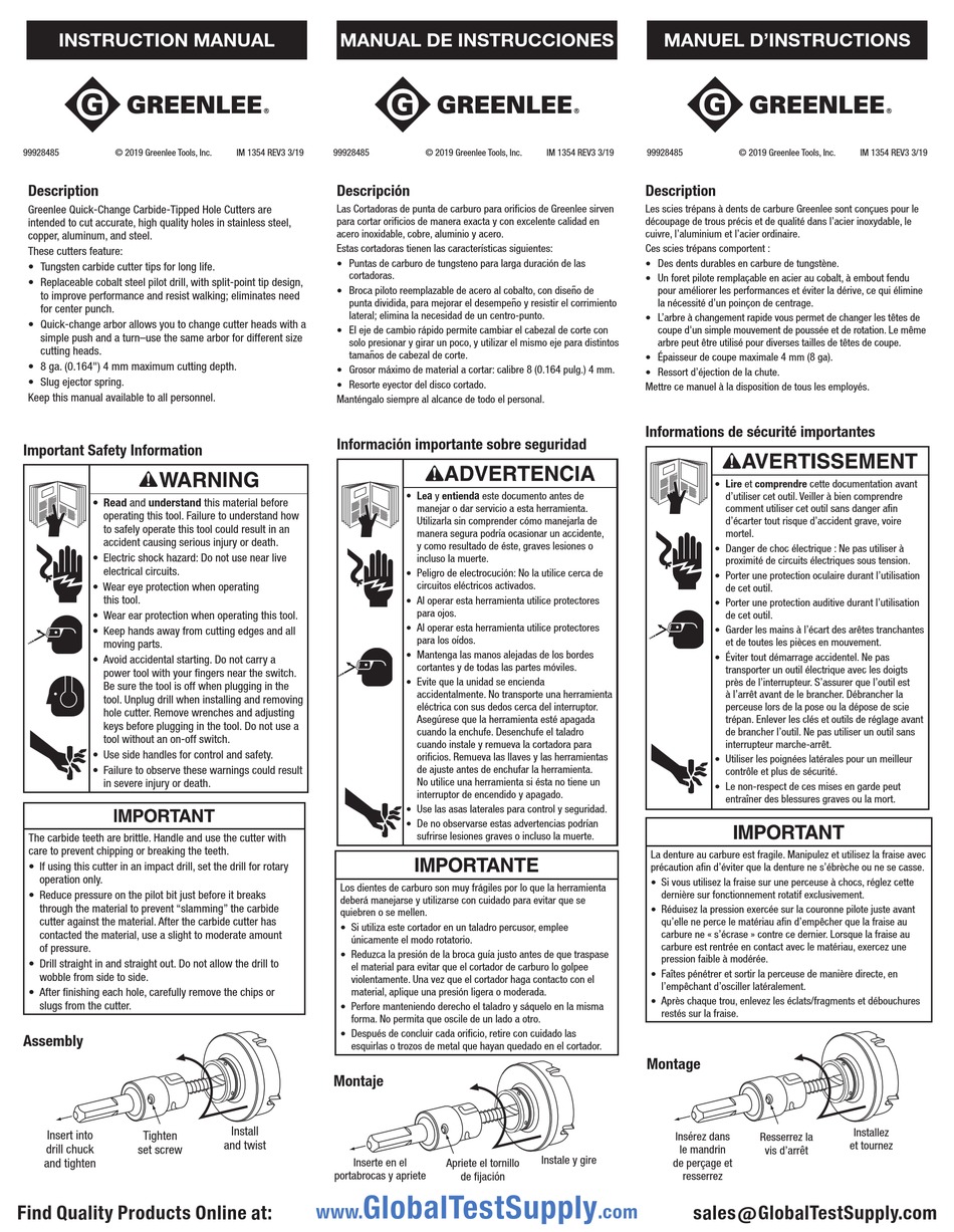 GREENLEE 655 INSTRUCTION MANUAL Pdf Download ManualsLib