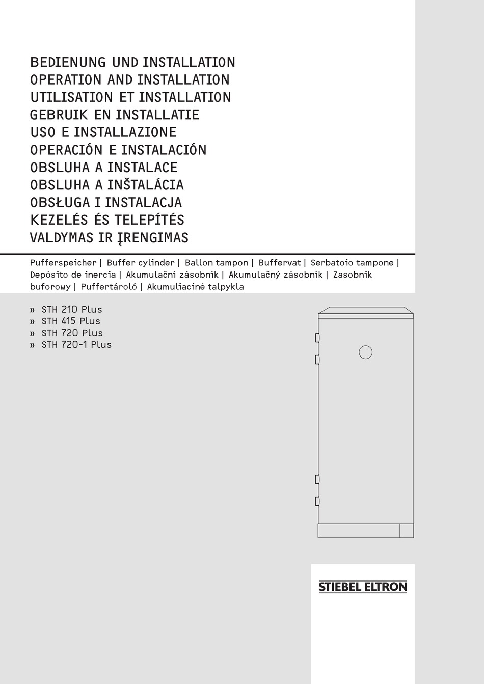 STIEBEL ELTRON STH 210 PLUS OPERATION AND INSTALLATION Pdf Download