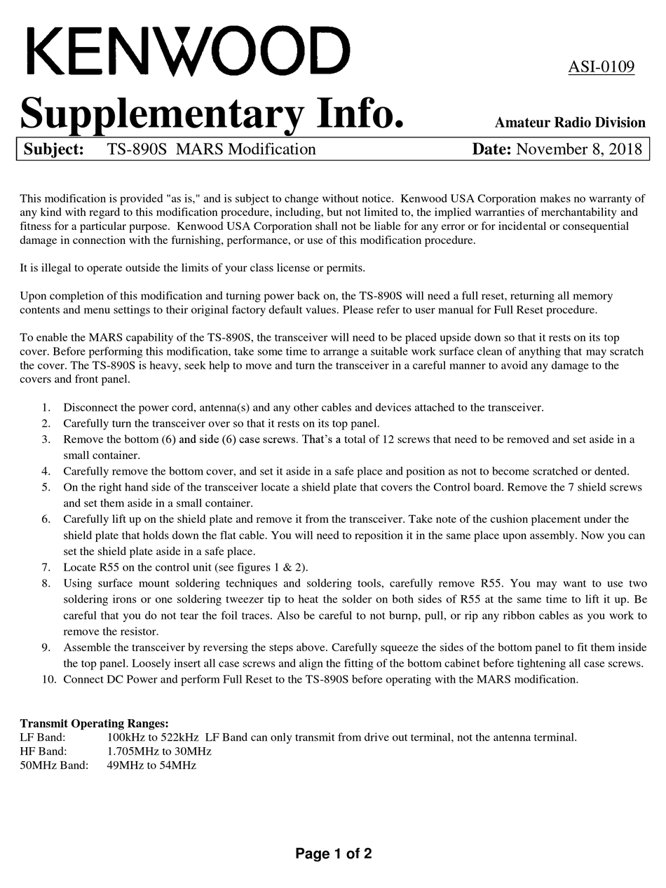 KENWOOD TS890S MANUAL Pdf Download ManualsLib