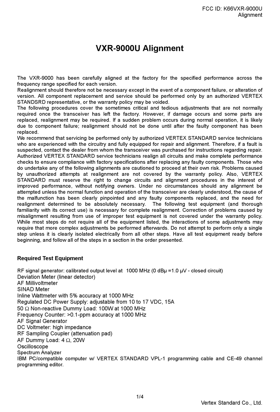 vertex-standard-vxr-9000u-alignment-manual-pdf-download-manualslib