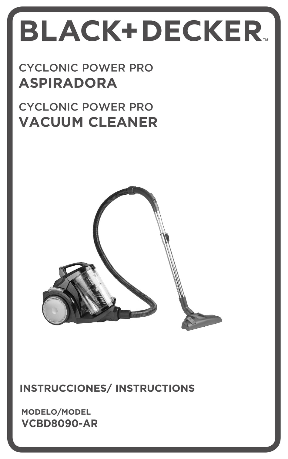 BLACK+DECKER CYCLONIC POWER PRO INSTRUCTIONS MANUAL Pdf Download |  ManualsLib