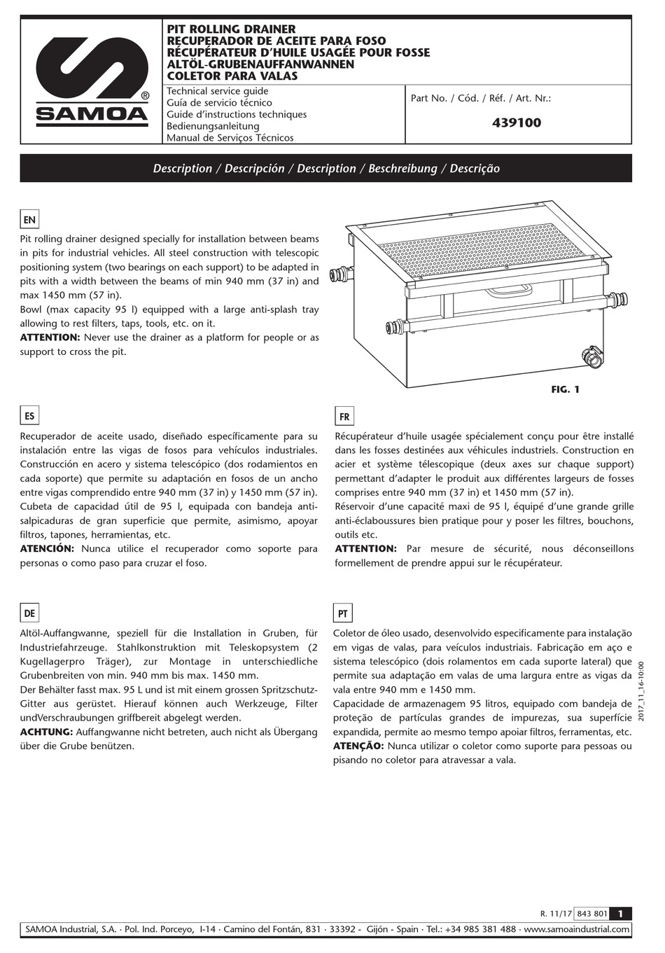 SAMOA 439100 TECHNICAL SERVICE MANUAL Pdf Download ManualsLib