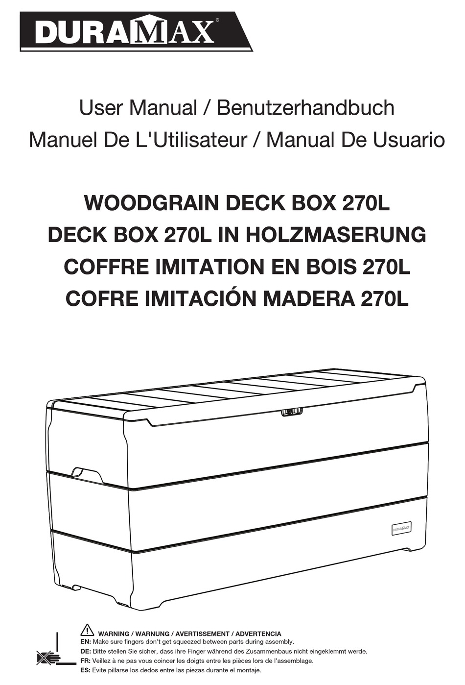 DURAMAX DURABOX 270L USER MANUAL Pdf Download ManualsLib