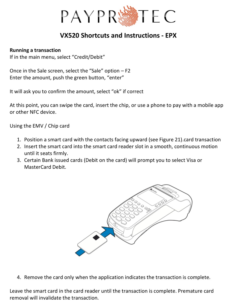 VERIFONE VX520 INSTRUCTIONS MANUAL Pdf Download | ManualsLib