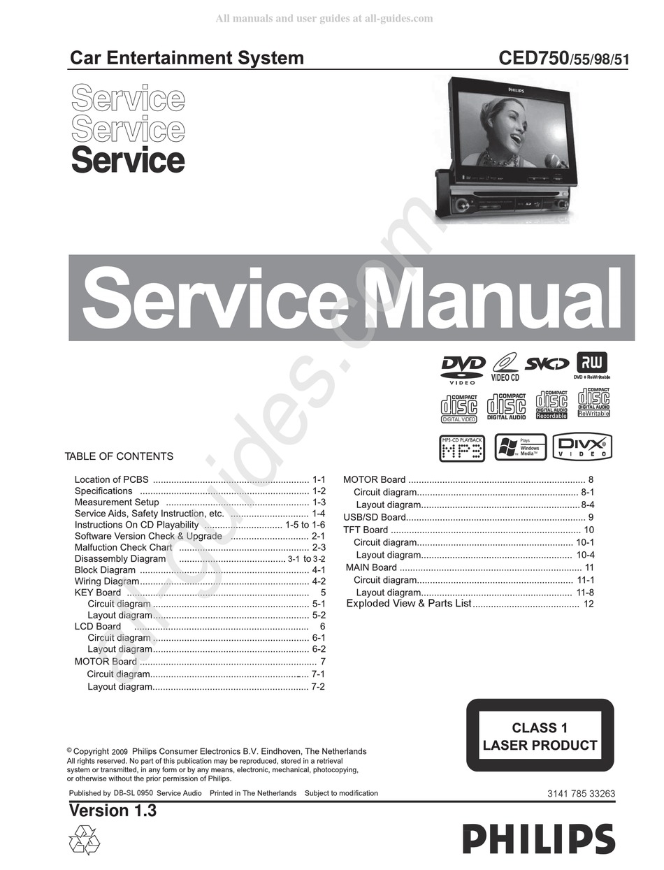 PHILIPS CED750/55 SERVICE MANUAL Pdf Download | ManualsLib
