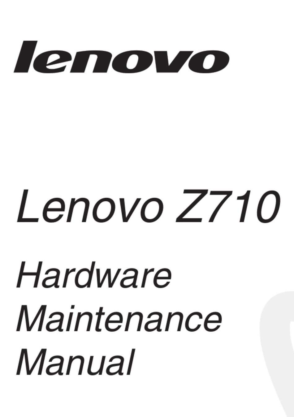 LENOVO IDEAPAD Z710 HARDWARE MAINTENANCE MANUAL Pdf Download | ManualsLib