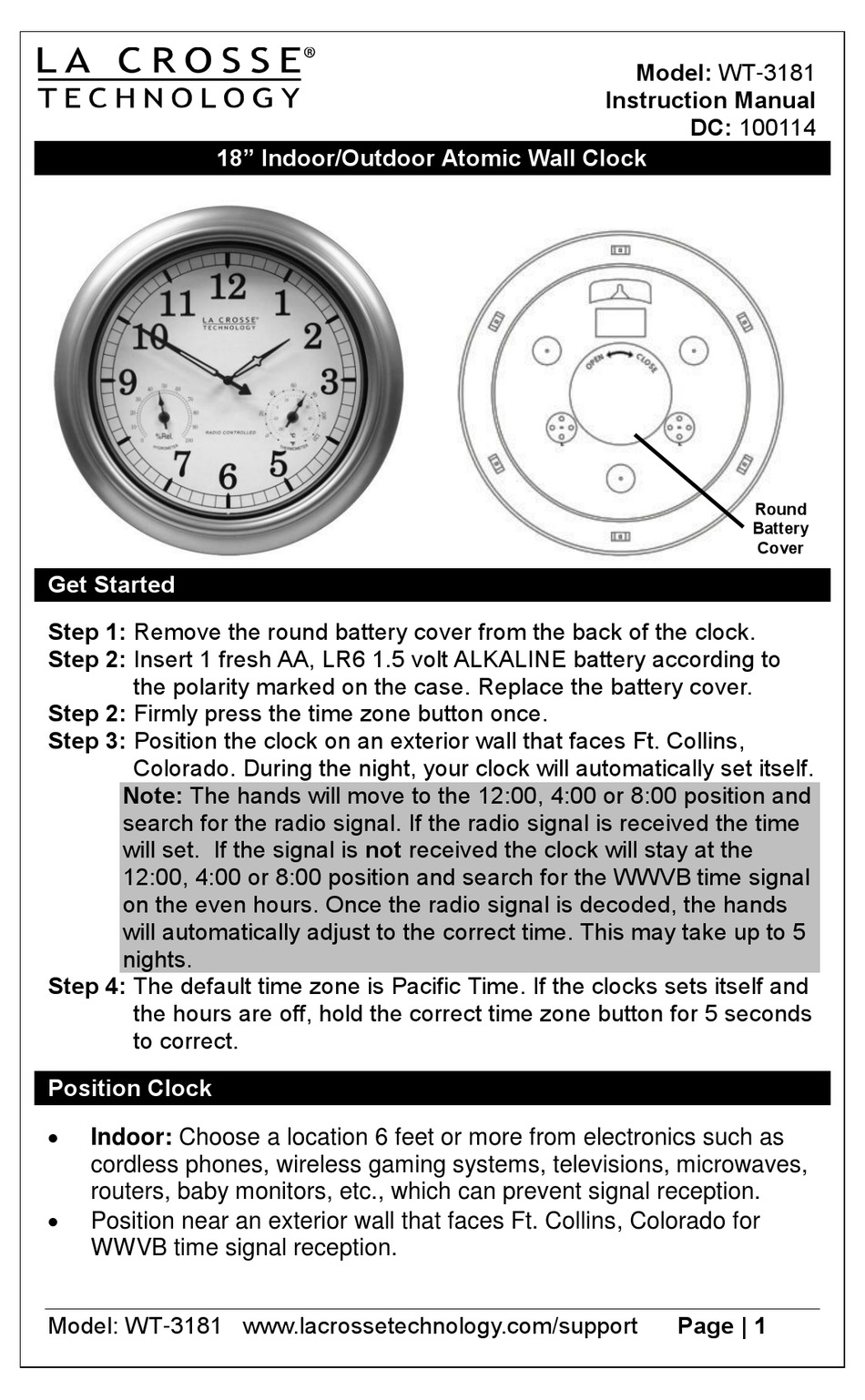 LA CROSSE WT3181 INSTRUCTION MANUAL Pdf Download ManualsLib