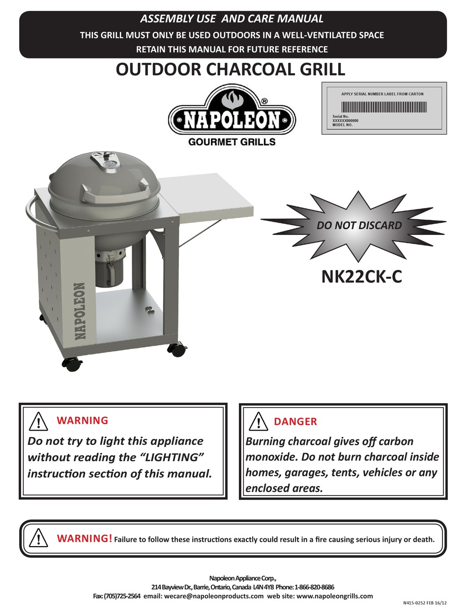 napoleon-nk22ck-c-assembly-use-and-care-manual-pdf-download-manualslib