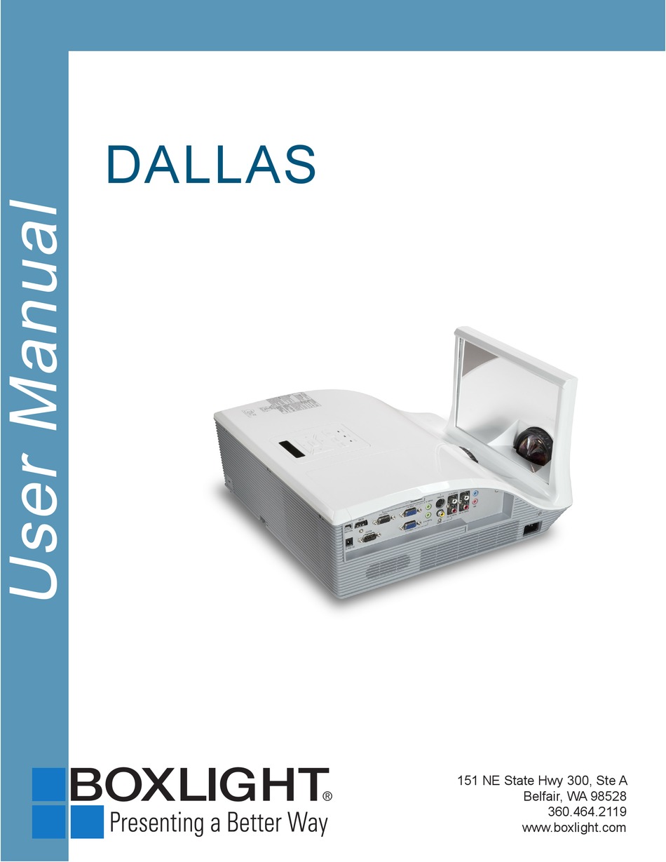 BOXLIGHT DALLAS USER MANUAL Pdf Download ManualsLib
