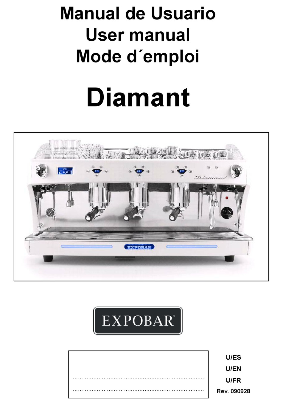 EXPOBAR DIAMANT USER MANUAL Pdf Download ManualsLib