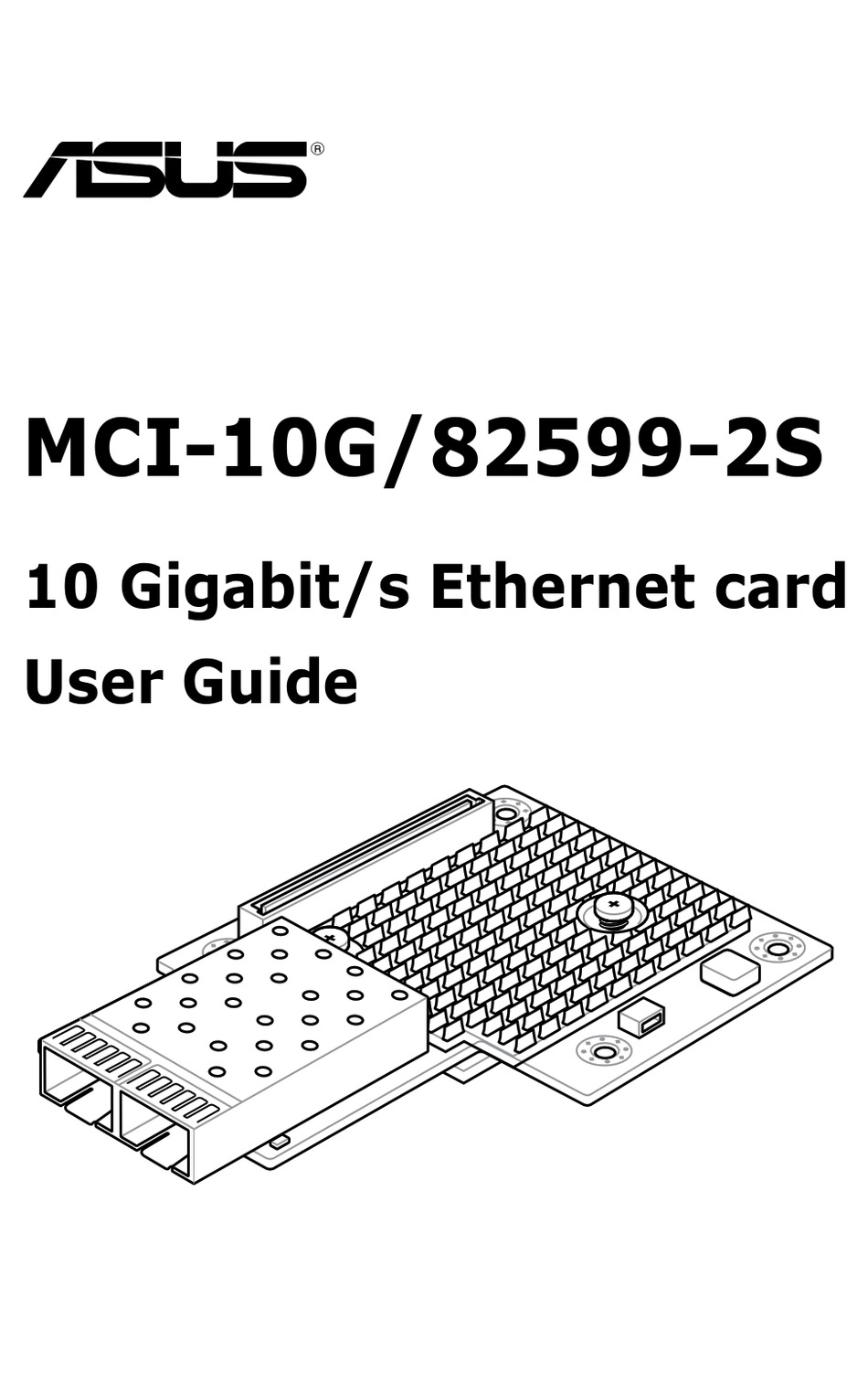 ASUS MCI-10G/82599-2S USER MANUAL Pdf Download | ManualsLib
