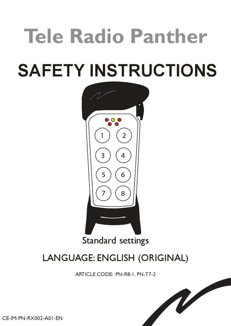 TELE RADIO PANTHER PNR81 SAFETY INSTRUCTIONS Pdf Download ManualsLib