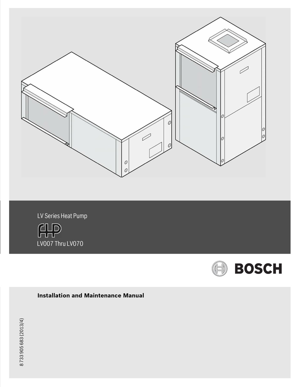 BOSCH LV SERIES INSTALLATION AND MAINTENANCE MANUAL Pdf Download