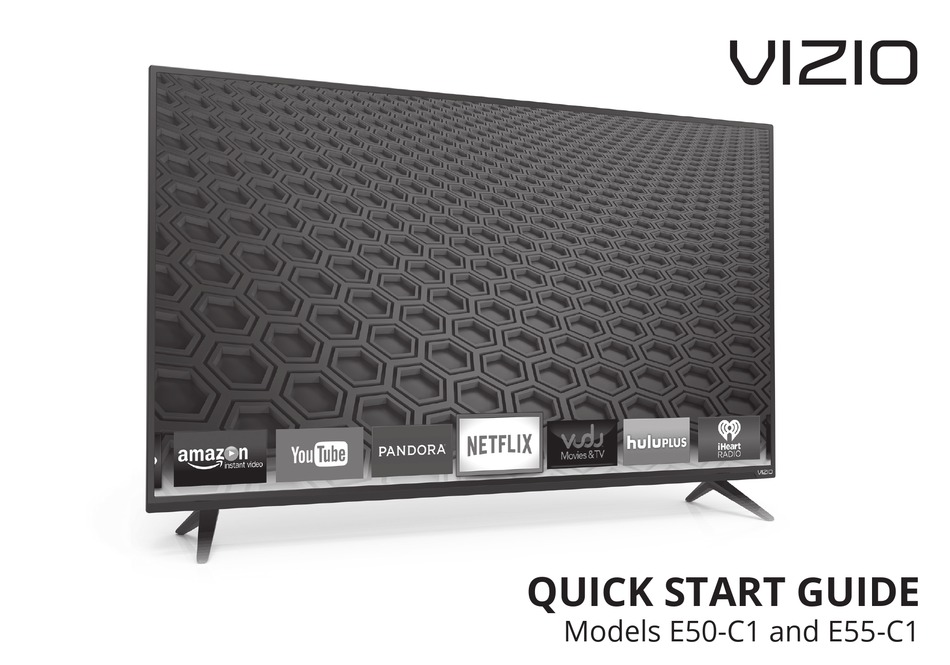 VIZIO E50C1 QUICK START MANUAL Pdf Download ManualsLib