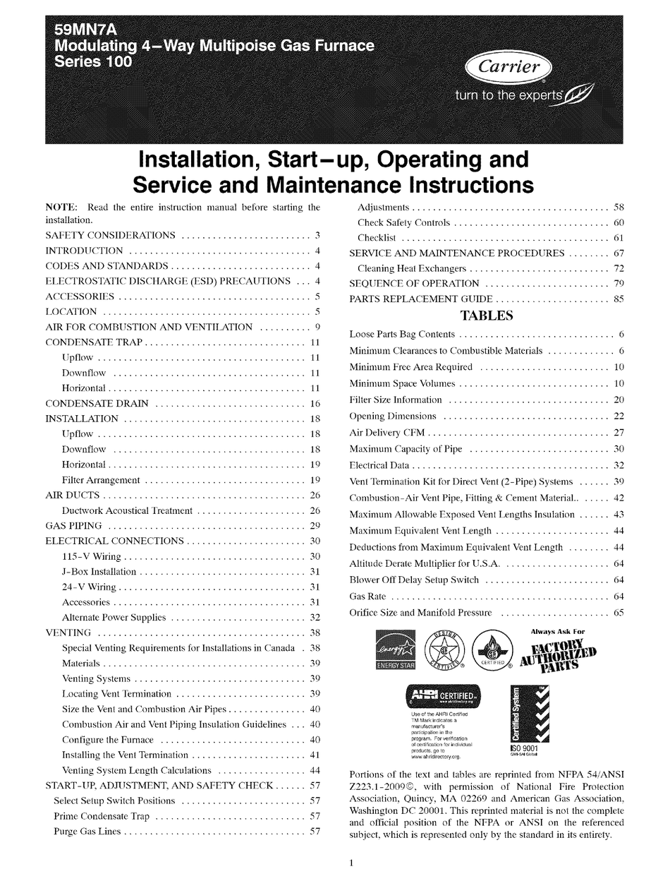 carrier-59mn7a-installation-start-up-operating-and-service-and