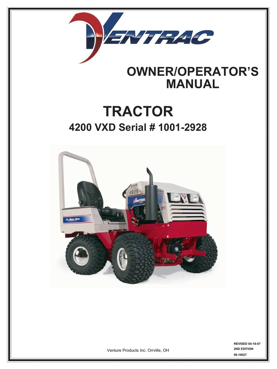 VENTRAC 4200 VXD OWNER