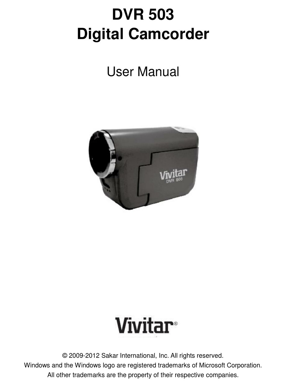 vivitar digital camcorder 503