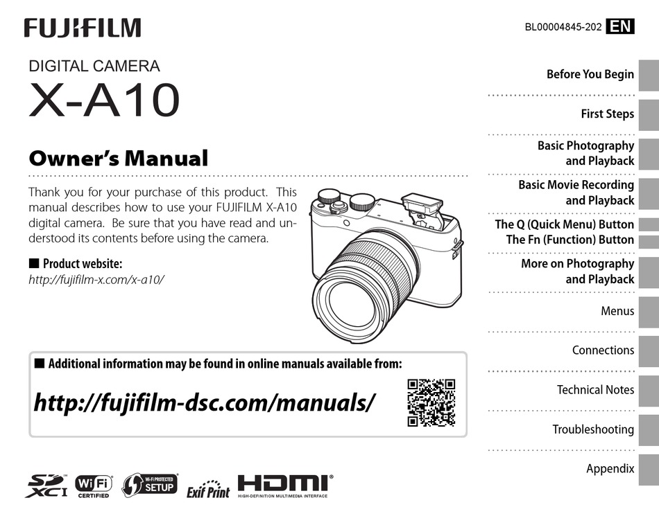 FUJIFILM XA10 OWNER