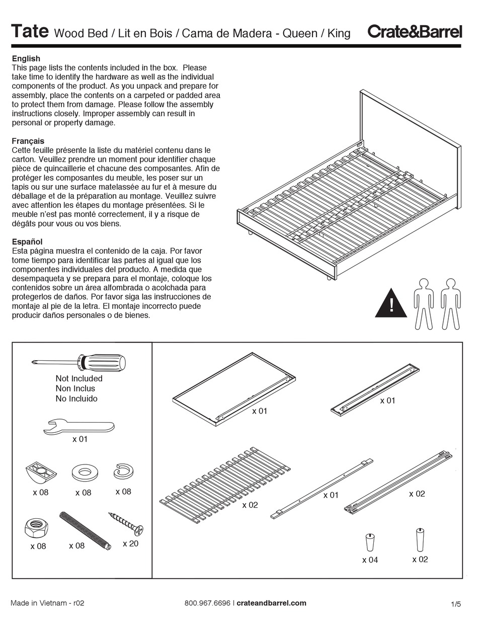 CRATE&BARREL TATE MANUAL Pdf Download ManualsLib