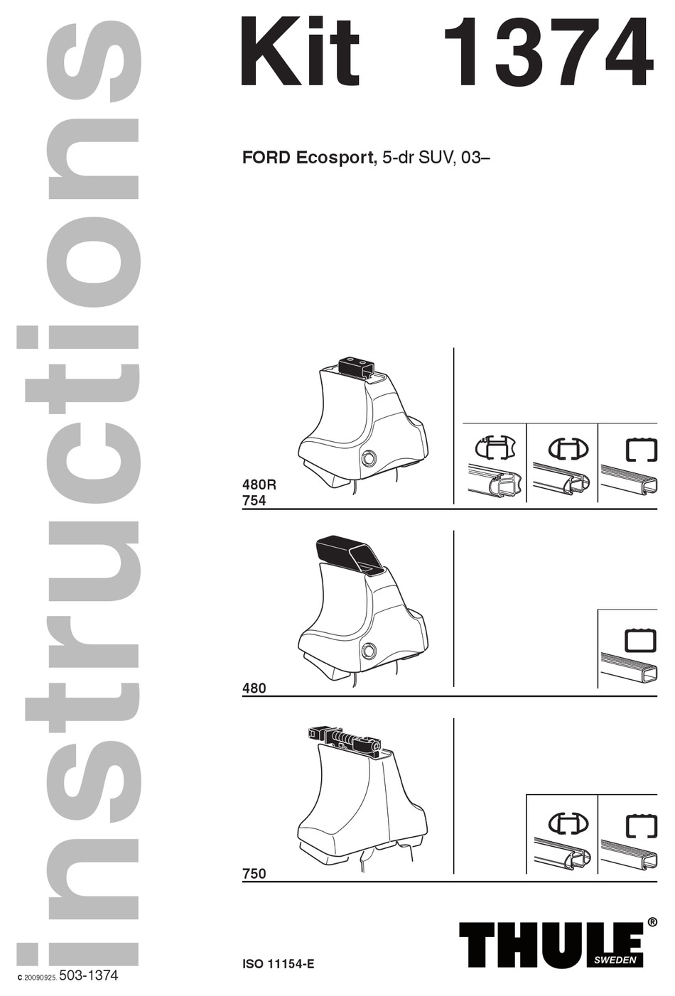 THULE 1374 INSTRUCTIONS MANUAL Pdf Download ManualsLib