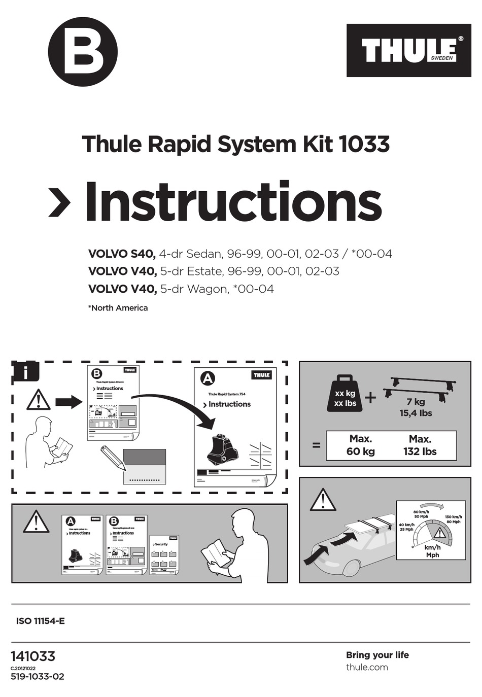 THULE KIT 1033 INSTRUCTIONS Pdf Download ManualsLib