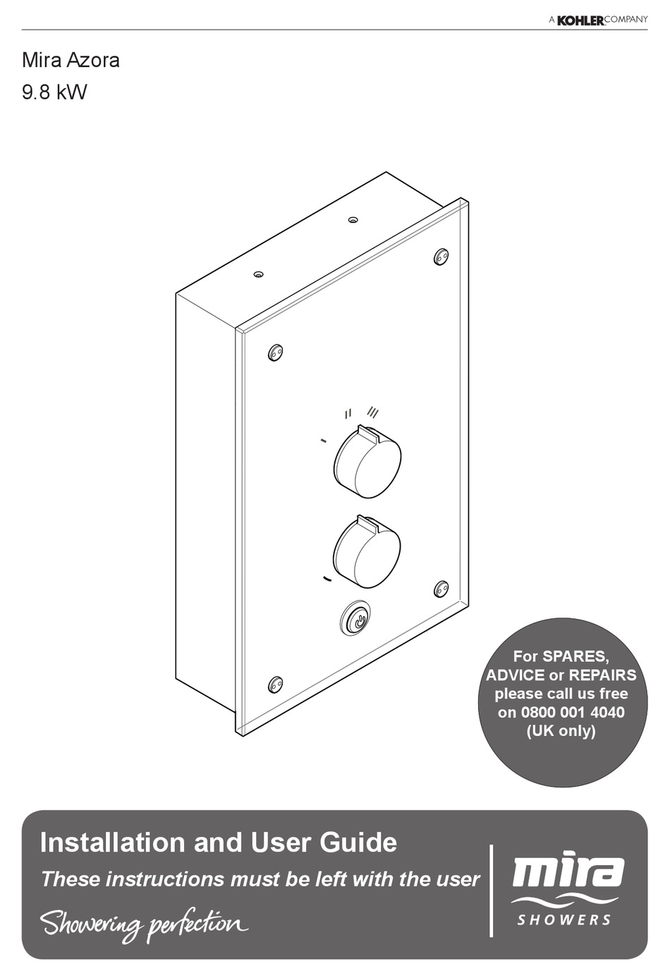 MIRA AZORA INSTALLATION AND USER MANUAL Pdf Download ManualsLib