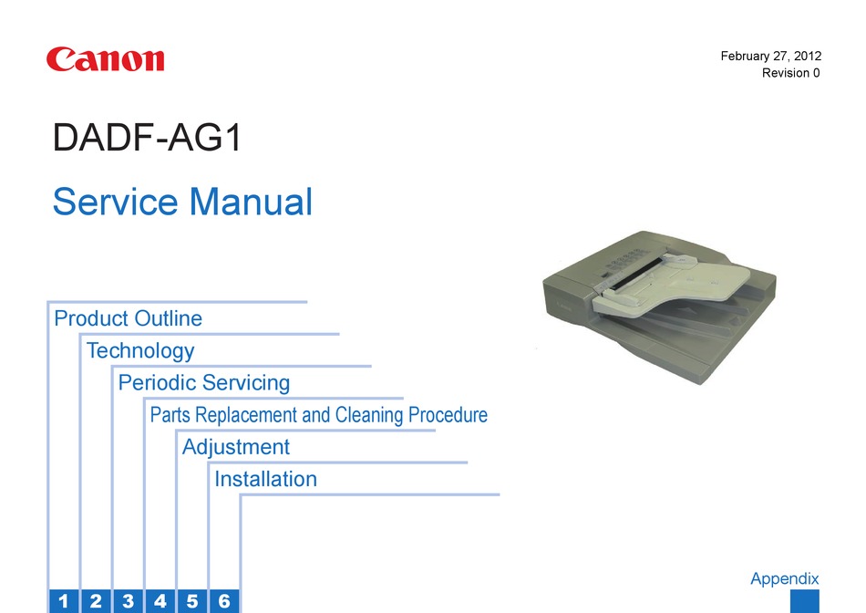 CANON DADFAG1 SERVICE MANUAL Pdf Download ManualsLib