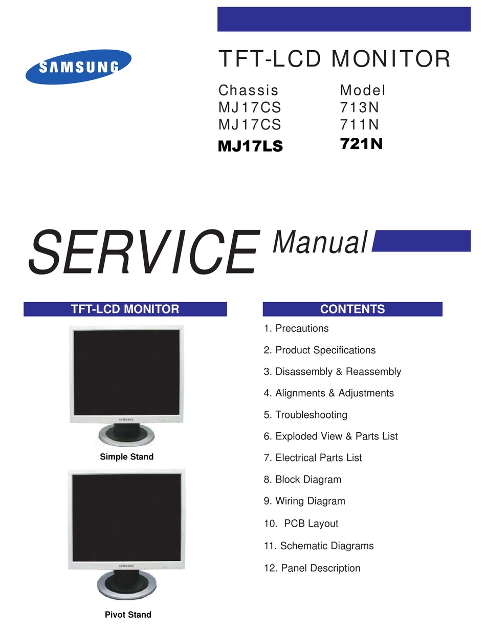 SAMSUNG 713N SERVICE MANUAL Pdf Download | ManualsLib