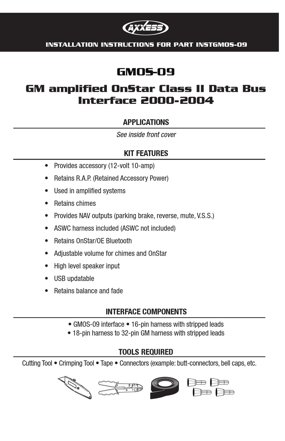 AXXESS GMOS-09 INSTALLATION INSTRUCTIONS Pdf Download | ManualsLib