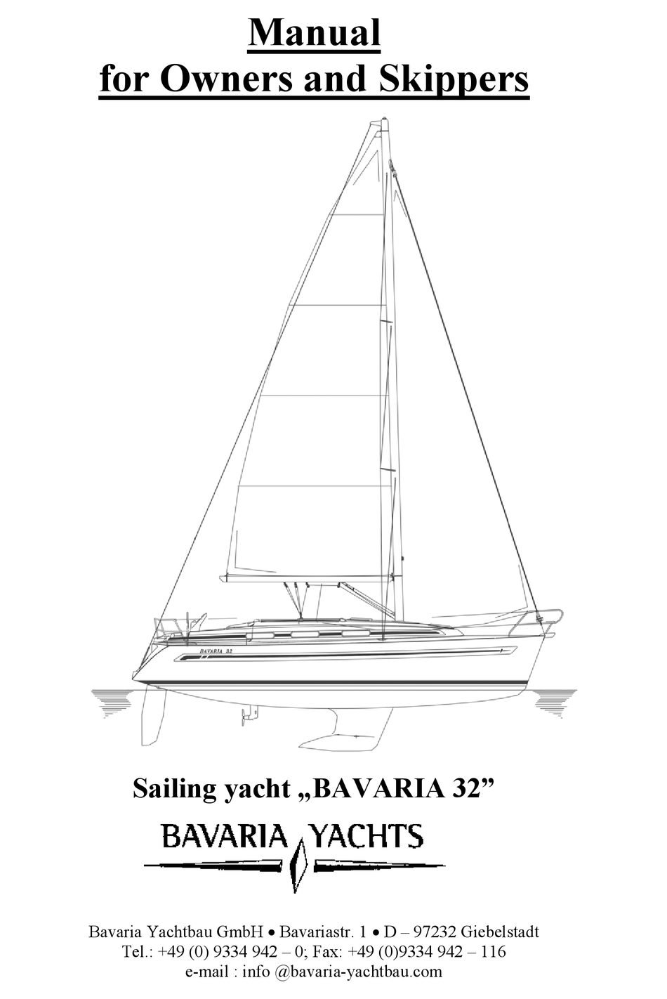 bavaria yacht owners manual