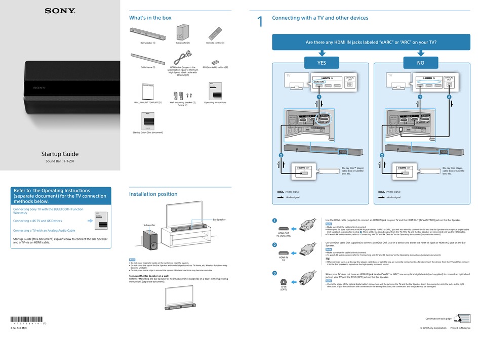 Подключение сони бравиа к телефону SONY HT-Z9F STARTUP MANUAL Pdf Download ManualsLib