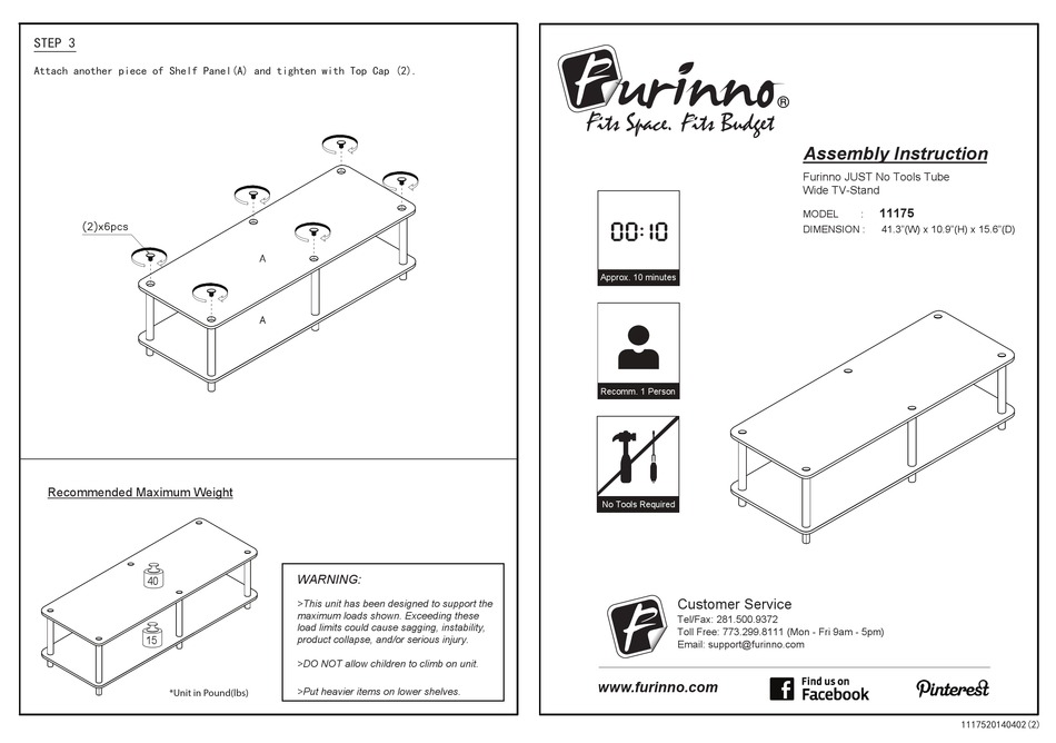 FURINNO 11175 ASSEMBLY INSTRUCTION Pdf Download ManualsLib