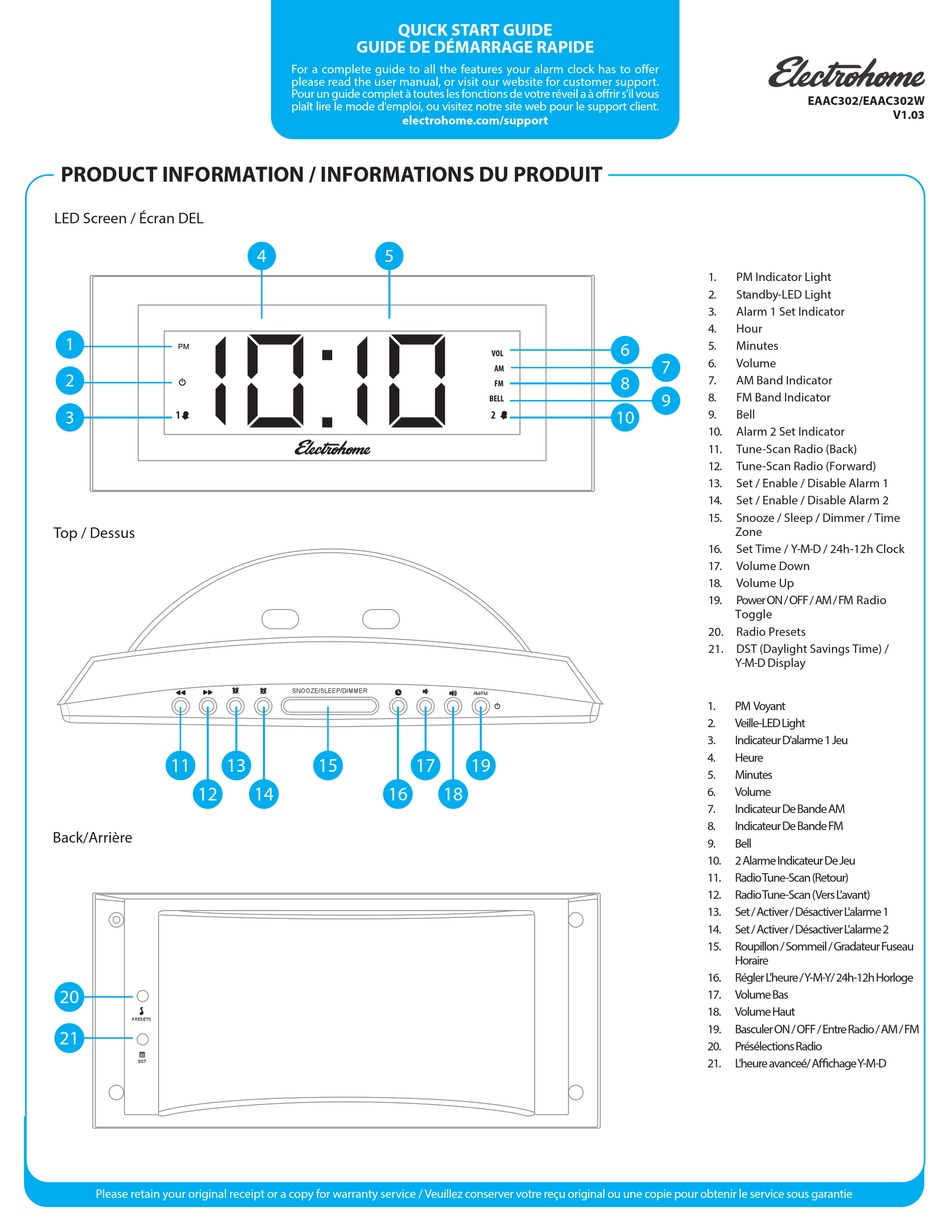 ELECTROHOME EAAC302 QUICK START MANUAL Pdf Download ManualsLib