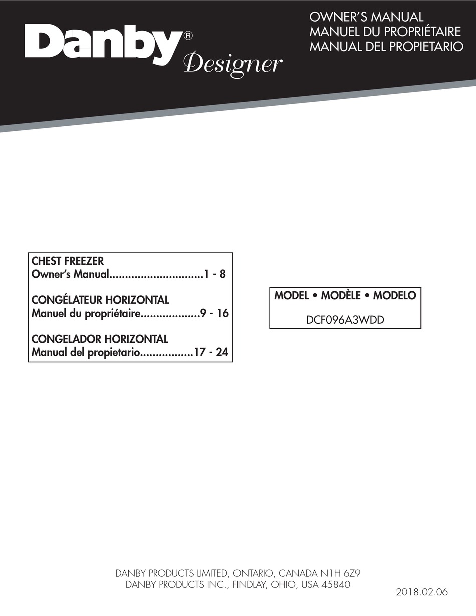 DANBY DCF096A3WDD OWNER'S MANUAL Pdf Download ManualsLib