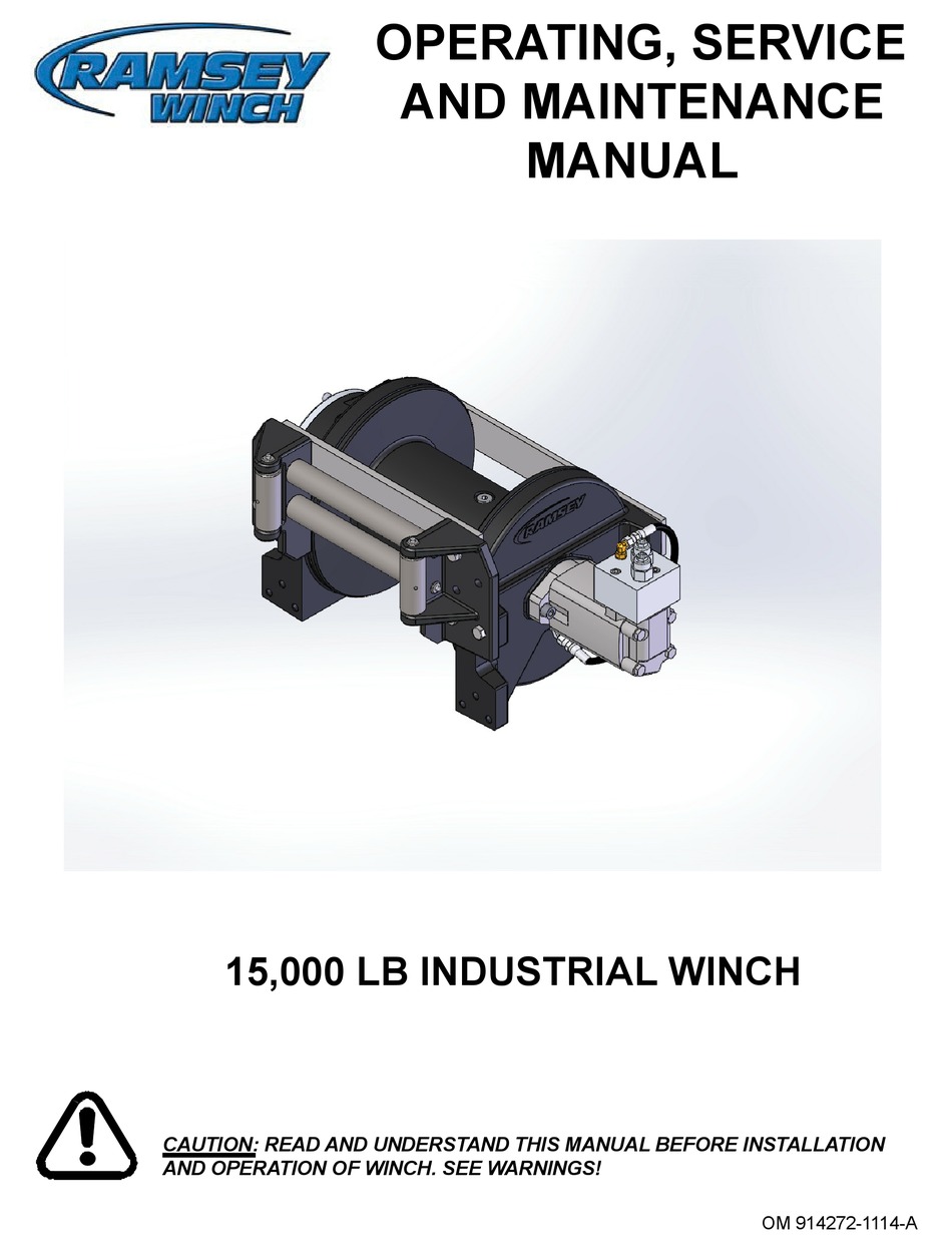 RAMSEY WINCH POWERMASTER 15,000 OPERATING, SERVICE AND MAINTENANCE
