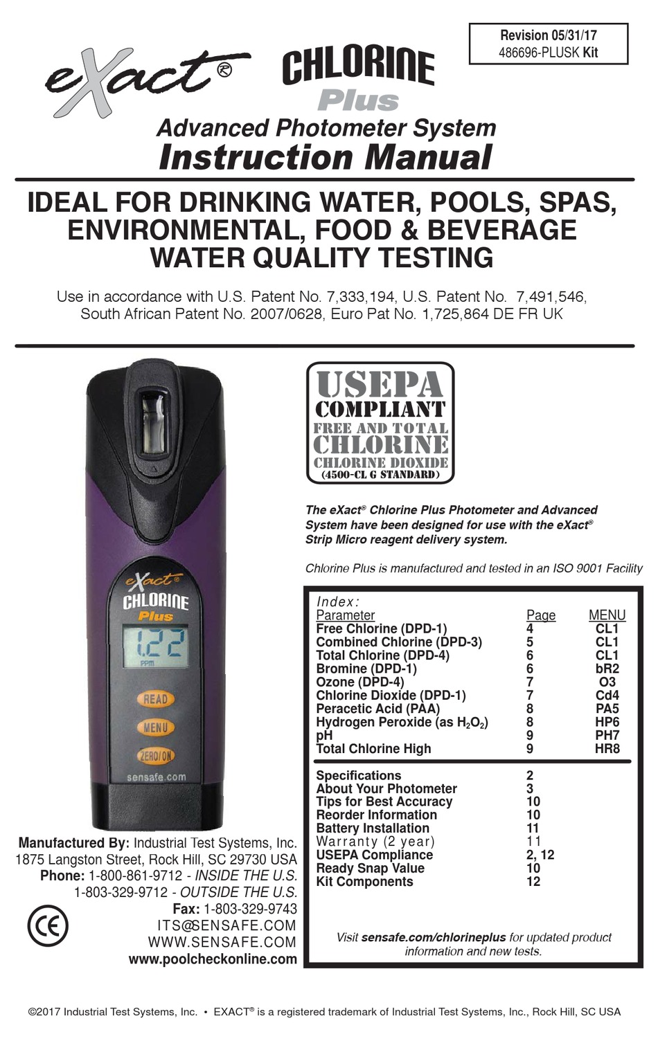 EXACT CHLORINE PLUS INSTRUCTION MANUAL Pdf Download ManualsLib