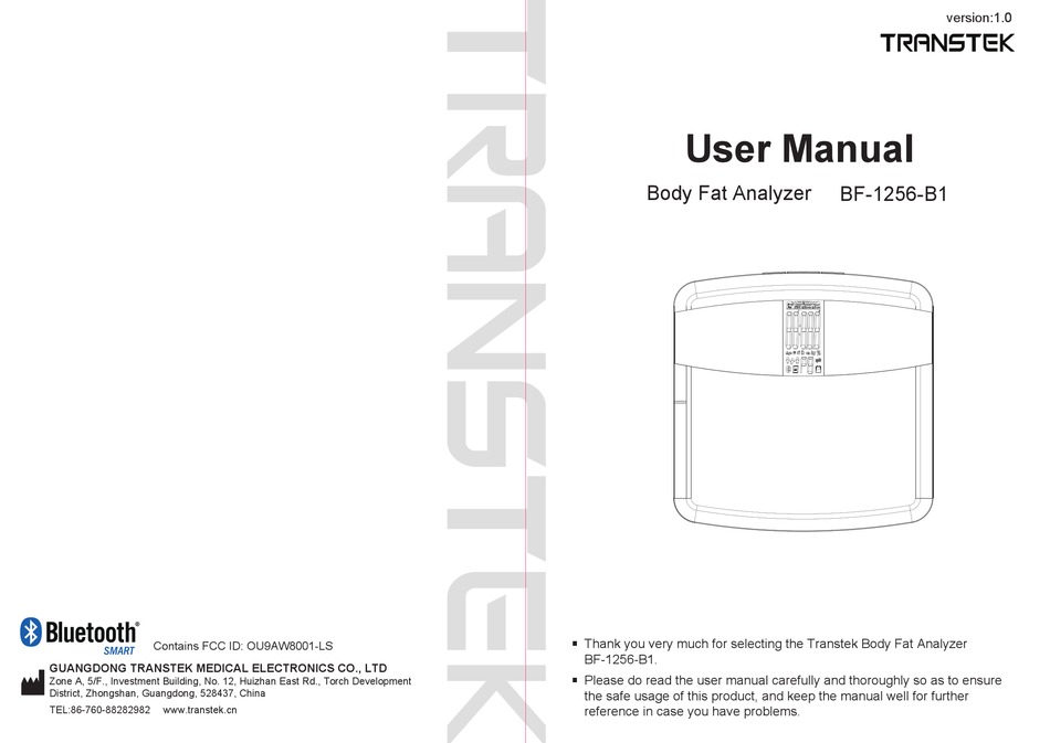 TRANSTEK BF-1256-B1 USER MANUAL Pdf Download | ManualsLib