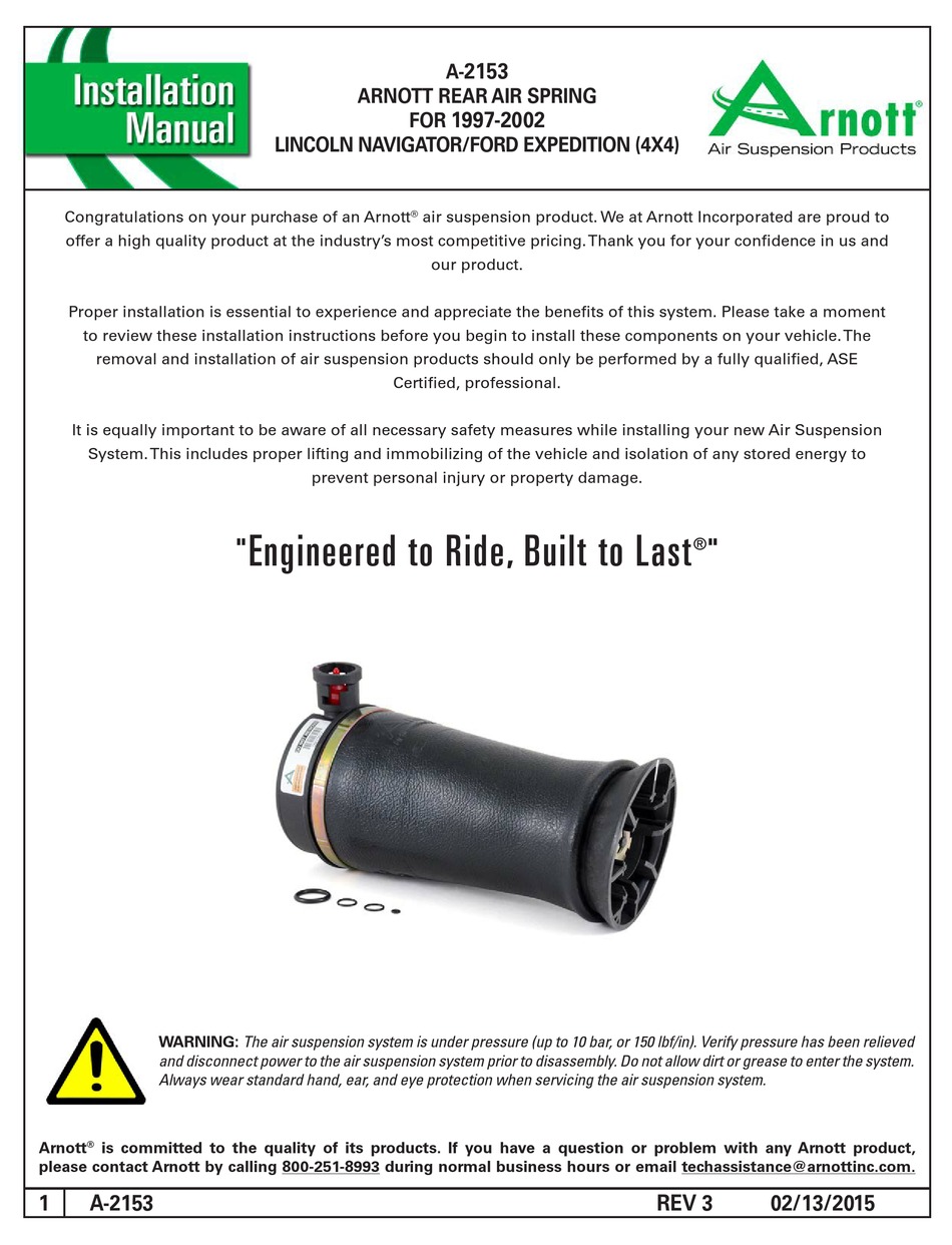 ARNOTT A2153 INSTALLATION MANUAL Pdf Download ManualsLib