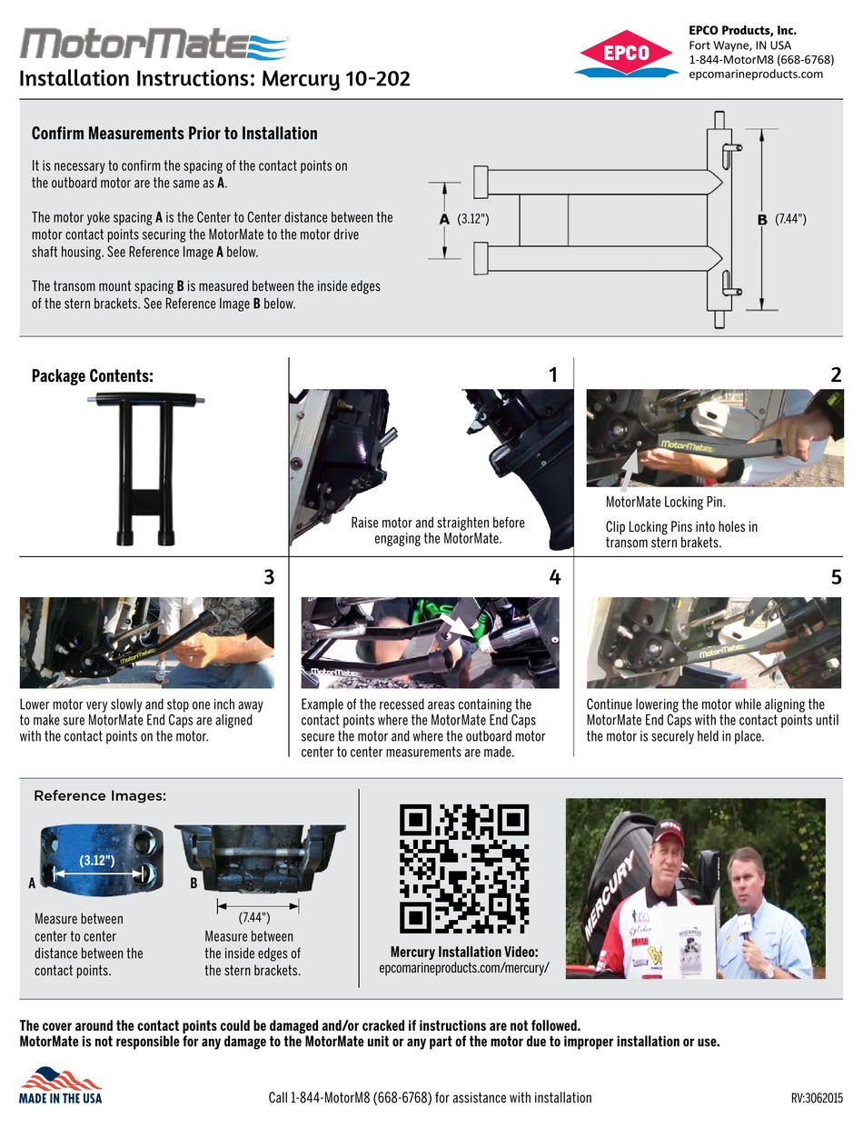 MOTORMATE MERCURY 10202 INSTALLATION INSTRUCTIONS Pdf Download
