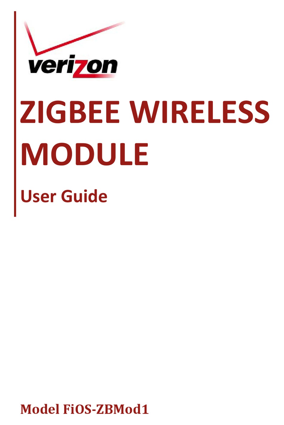 VERIZON FIOSZBMOD1 USER MANUAL Pdf Download ManualsLib