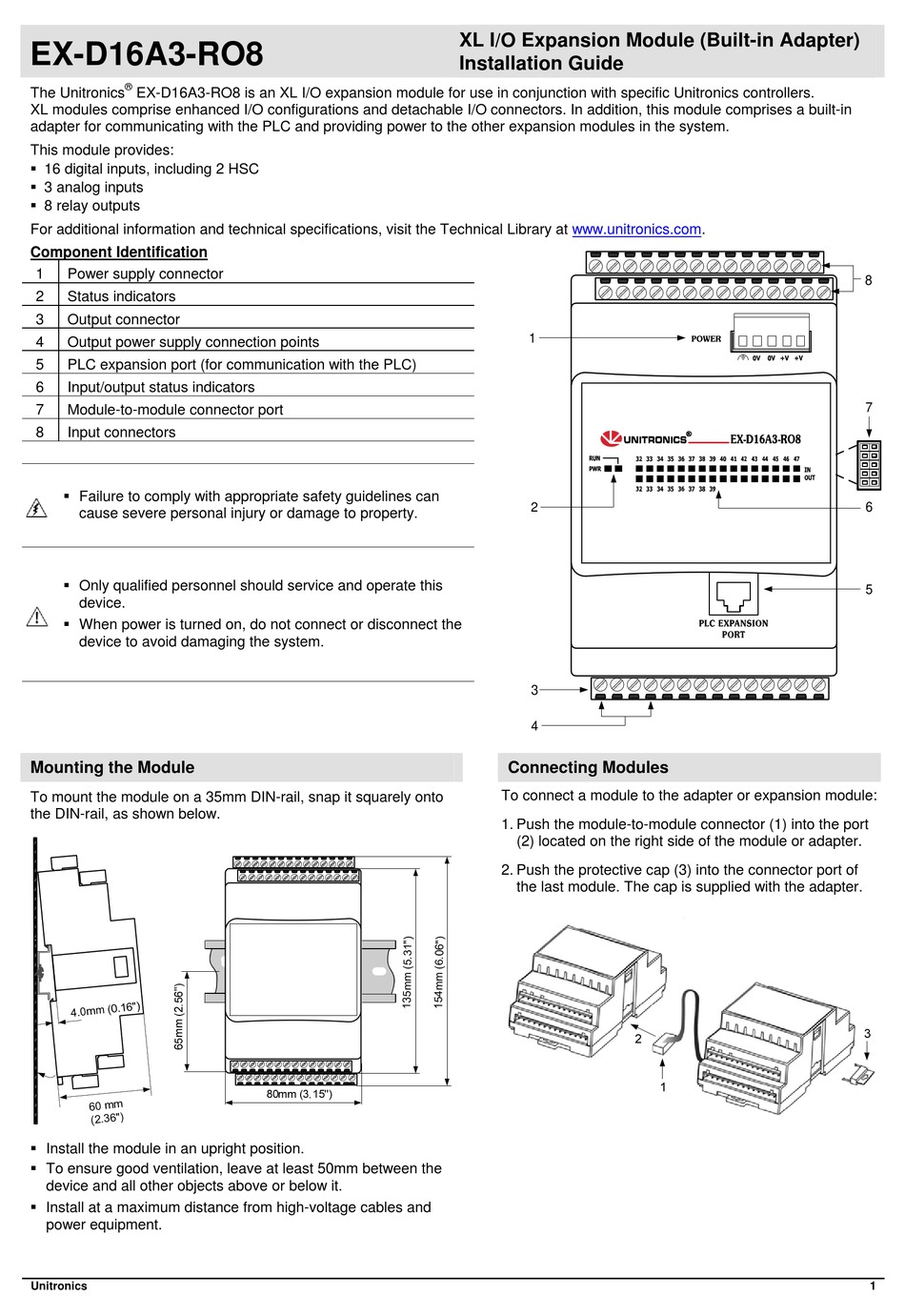 UNITRONICS EXD16A3RO8 INSTALLATION MANUAL Pdf Download ManualsLib