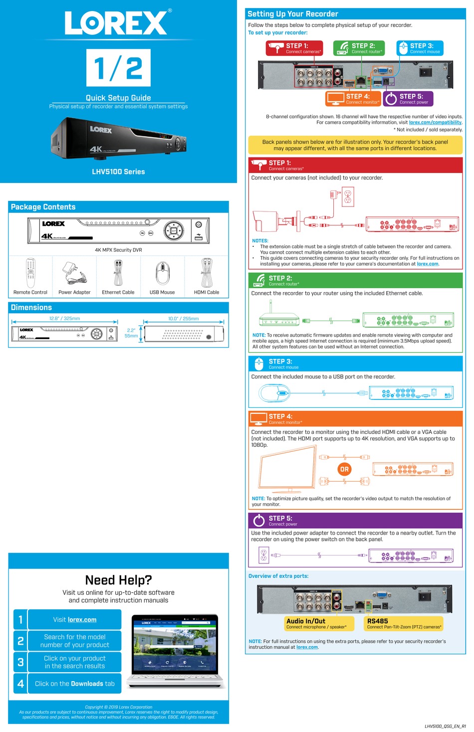 LOREX LHV5100 SERIES QUICK SETUP MANUAL Pdf Download ManualsLib