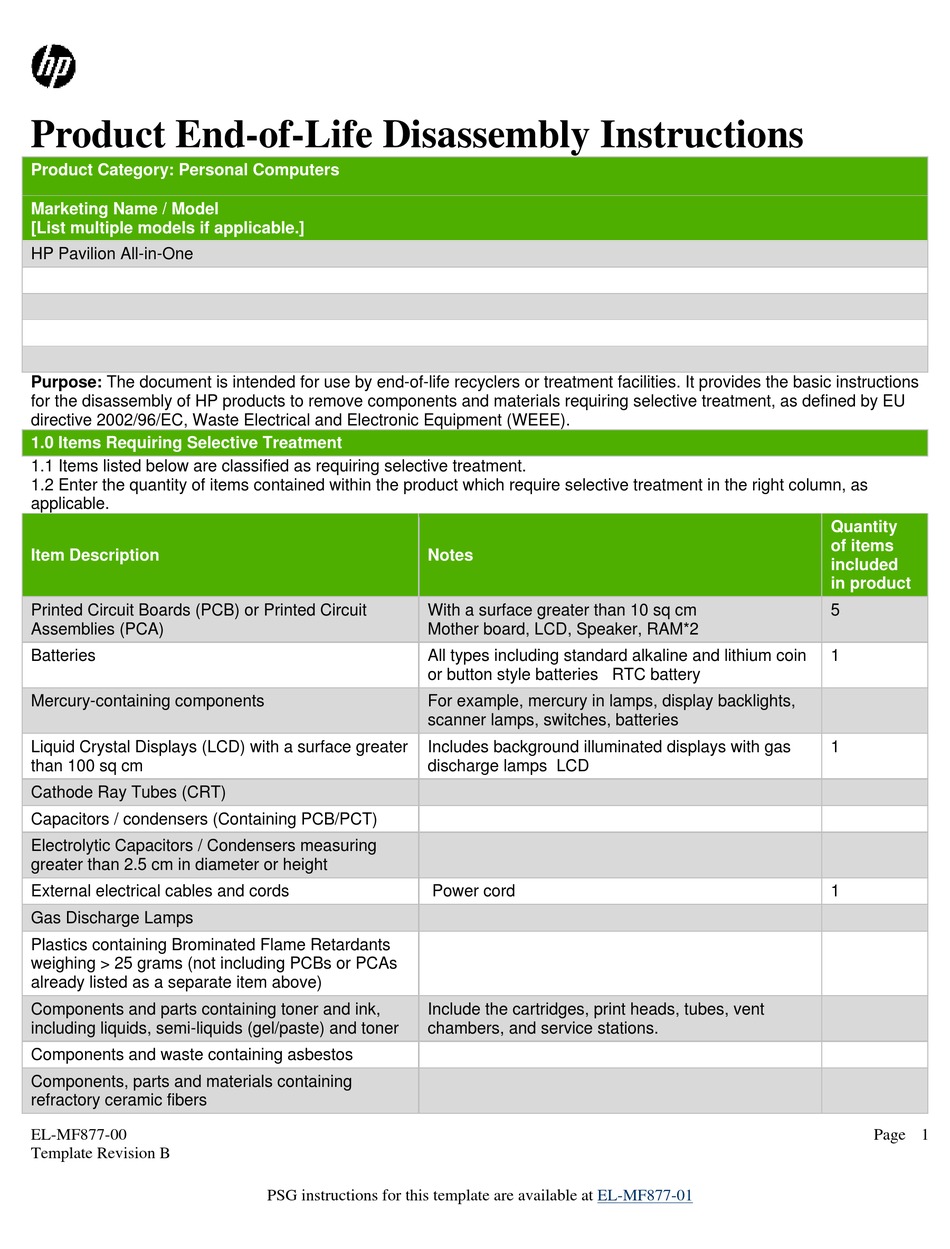 HP PAVILION ALLINONE DISASSEMBLY INSTRUCTIONS Pdf Download ManualsLib