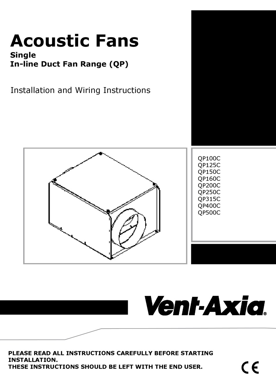 VENTAXIA QP SERIES INSTALLATION AND WIRING INSTRUCTIONS Pdf Download